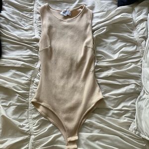 Princess Polly tan/cream bodysuit